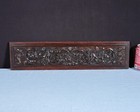 22  Wide Antique French Solid Walnut Wood Panel Highly Carved With Flowers