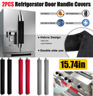 2pcs Anti-static Refrigerator Door Handle Covers Oven Handle Cover Kitchen Usa