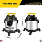 4 Gallon Wet Dry Vacuum 4 Peak Hp Stainless Steel Portable Blower Shop Vac