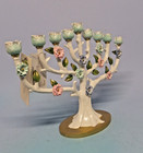Rachel Zoe Hanukkah Judaica Menorah 9-candle Adorned With Flowers Resin 12  X 9 