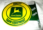 John Deere Double-sided Imprint Metal Flange Sign  1a - New  