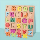 New -- Baby Kids Learning Toys Wooden Alphabet Number Puzzle Abc Letters Board