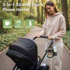Stroller Cup Holder  3-in-1 Bottle Holder With Phone Holder