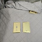 Vintage Lmhc Solid Brass Wall Plates Lot 2 Toggle Switch Cover   Blank Plate