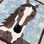 Handmade Original Horse Baby Quilt Top 45x45  Pieced  Baby bed wall Decor