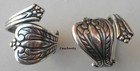  4223 Antiqued  925 Sterling Silver Plated Adjustable Spoon Ring