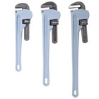 3 Pcs Aluminum Pipe Wrench Set 14 18 24 Inch Adjustable Jaw Plumbing Tool