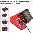 M18 M12 Rapid Charger For Milwaukee 48-59-1812 M12-18c Li-ion Battery 12v-18volt