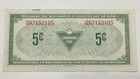 1974 Canadian Tire 5 Cents Circulated Banknote Ctc Gas Bar Cash Bonus E134