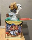 Bolz German Lion Jack-in-the-box Germany Vintage Tin Plush Doll Toy Kids