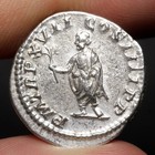 Emperor Caracalla Denarius 214ad Ancient Roman Empire Silver Coin Choice Vf Rome