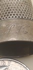 Antique Ketcham   Mcdougall Sterling Silver Thimble W  L  K  Monogram Sz 11