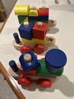 Melissa   Doug Stacking Train  building Toys Wooden Blocks Beautiful Condition 