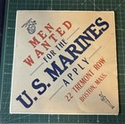 Ww1 Usmc Rare Recruiting Men Wanted Sign 