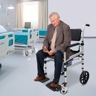 330 69lbs Foldable Shower Chair Seniors Height Adjustable Rolling Shower Chair