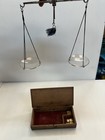 Antique Apothecary   Jeweller   s Balance Scale With Weights In Wooden Case