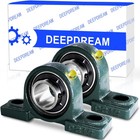 Pillow Block Bearings - Pack Of 2  Chrome Steel  2 5  Bore  Self-aligning  Durab