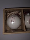 Rae Dunn By Magenta Eat Drink Be Merry Christmas Ceramic Ball 3    Ornaments 3pcs
