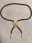 Antique Authentic Inuit Polar Bear Bolo Tie Hand Carved Billiken Slide Necklace