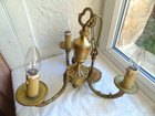 French Bronz - Brass Chandelier Lighting 3 Light Vintage Classic