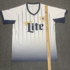Miller Lite Promotional Jersey Men   s Large Semiquintenial Blue And White