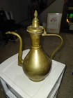 Vintage Arabic Dallah Coffee Pot Brass Handmade Middle Eastern Islamic Maker   