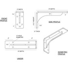 Ekena Millwork Bktm02x08x04ebpbl Steel Bracket Embrey 2w X 8d X 4 1 4h Powder