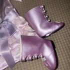 American Girl Doll Samantha   s Beforever Frilly Frock Outfit Dress Boots 