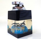 Vintage Globe Table Lighter Lucite Mid Century Modern Mcm Desk Decor Airplane