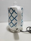 Bella 1 5 Liter Electric Ceramic Tea Kettle  Swivel Base Blue Aztec  Works
