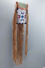 Contemporary Northern Plains Native American Deer Skin Pouch   Bag Bead Work Fri