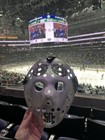 La Kings Home Opener Mask   La Kings 60 Year Anniversary  Silver Goalie Mask