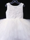 Tip Top Kids Size 6 White Tulle Lace Flower Girl Dress Weddings First Communion