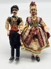 Vintage Greek Amalia Folk Costume Dolls Pair 7    Traditional Fustanella Set
