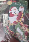 Bucilla Santa s Toy Shop Felt Christmas 18    Stocking Kit 85176 Sequins