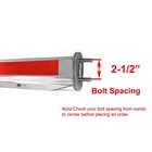 Stainless Steel Straight Spring Load Mud Flap Hanger Bracket 2-1 2  Bolt Spacing