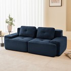 Corduroy Cloud Sofa 2-seater Deep Seat Modern Fabric Sofa Loveseat Blue Red