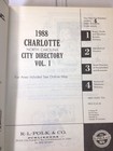 1988 Large Vol  1 Charlotte Nc City Directory Hardcover Book 