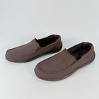 Crocs Walu Loafer Men   s 12 Brown Rust Canvas Boat Shoes Fisherman Breathable