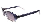 Old Stock True Vintage Refined Style Two Tone Rectangle Frame Blue Sunglasses