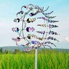 5pcs Magical Wind Powered Kinetic Windmill Metal And Sculpture Spinner Garden