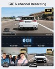 4k 1080p Dash Cam 3 Channels Wifi Gps 24h Parking Mode Night Vision Dash Camera