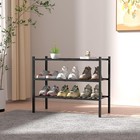 Stackable Bamboo Shoe Rack 2 Tier Entryway Storage Organizer Shelf