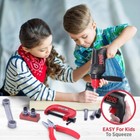 Children   s Tool Set With Electric Toy Drill     Power Construction Kit For Kids