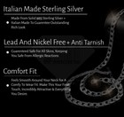 Italian Solid Sterling Silver Adjustable Chain Necklace 925 Silver Chain Unisex
