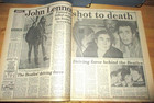 Vintage  john Lennon Shot Dead  December 9  1980 New York Post Newspaper