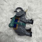 Vintage Cast Iron Hand Painted Gray Elephant Mechanical Coin Bank Read   Rare  