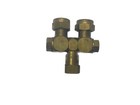 Nos Spraying Systems Co  Brass 1 4    Npt Double Swivel Teejet