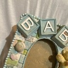Vintage Pastel 3d Baby Photo Frame Teddy Bear Blocks Train Resin Nursery Decor