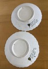 2 Turkish Pottery Plates Kutahya 7 Inch Wall Hanging Hand Made Vintage Signed